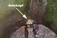 thumb Mit der Pilotbohrung wurde der Abwasserschacht perfekt getroffen
