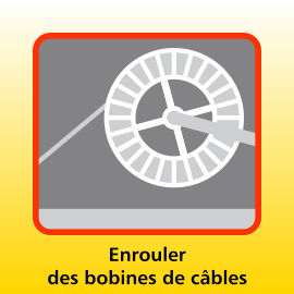 icon Enrouler des bobines de câbles